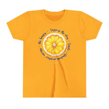 Load image into Gallery viewer, Youth Short Sleeve Tee - "Squeeze the Day" Lemon Design