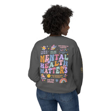 Load image into Gallery viewer, Unisex Crewneck Sweatshirt - Mental Health Matters, End the Stigma Design
