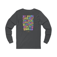 Load image into Gallery viewer, Be Kind to Yourself Long Sleeve Tee - Inspirational Unisex Jersey Shirt for Self-Care and Positive Vibes
