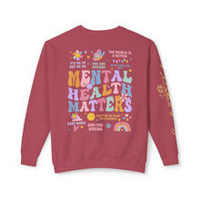 Load image into Gallery viewer, Unisex Crewneck Sweatshirt - Mental Health Matters, End the Stigma Design
