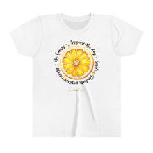 Load image into Gallery viewer, Youth Short Sleeve Tee - &quot;Squeeze the Day&quot; Lemon Design
