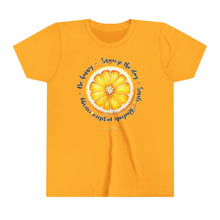 Load image into Gallery viewer, Youth Short Sleeve Tee - &quot;Squeeze the Day&quot; Lemon Design
