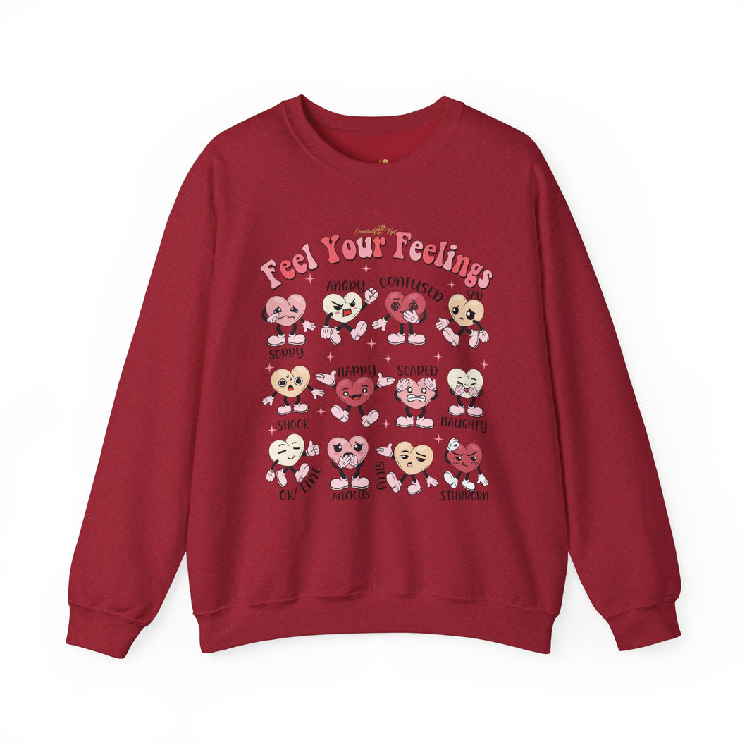 Feel Your Feelings Sweatshirt | Unisex Mental Health Awareness Crewneck