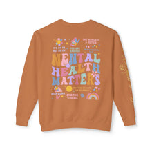 Load image into Gallery viewer, Unisex Crewneck Sweatshirt - Mental Health Matters, End the Stigma Design
