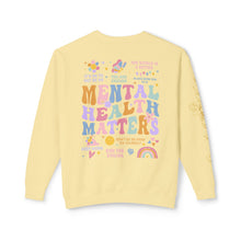 Load image into Gallery viewer, Unisex Crewneck Sweatshirt - Mental Health Matters, End the Stigma Design
