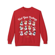 Load image into Gallery viewer, Feel Your Feelings Snowman Sweatshirt - Unisex Midweight Crewneck
