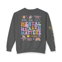 Load image into Gallery viewer, Unisex Crewneck Sweatshirt - Mental Health Matters, End the Stigma Design
